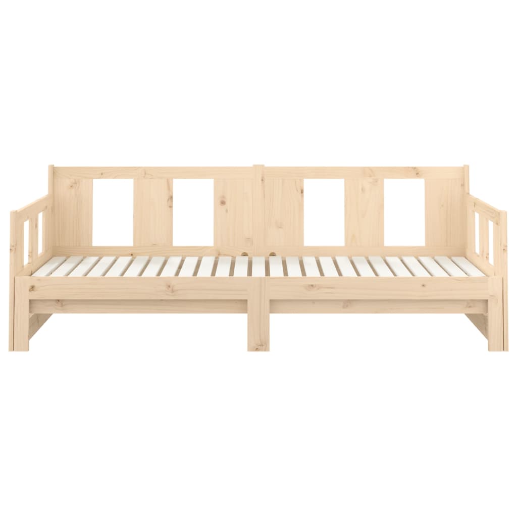 vidaXL Sofá cama extraíble madera maciza de pino 2x(90x200) cm