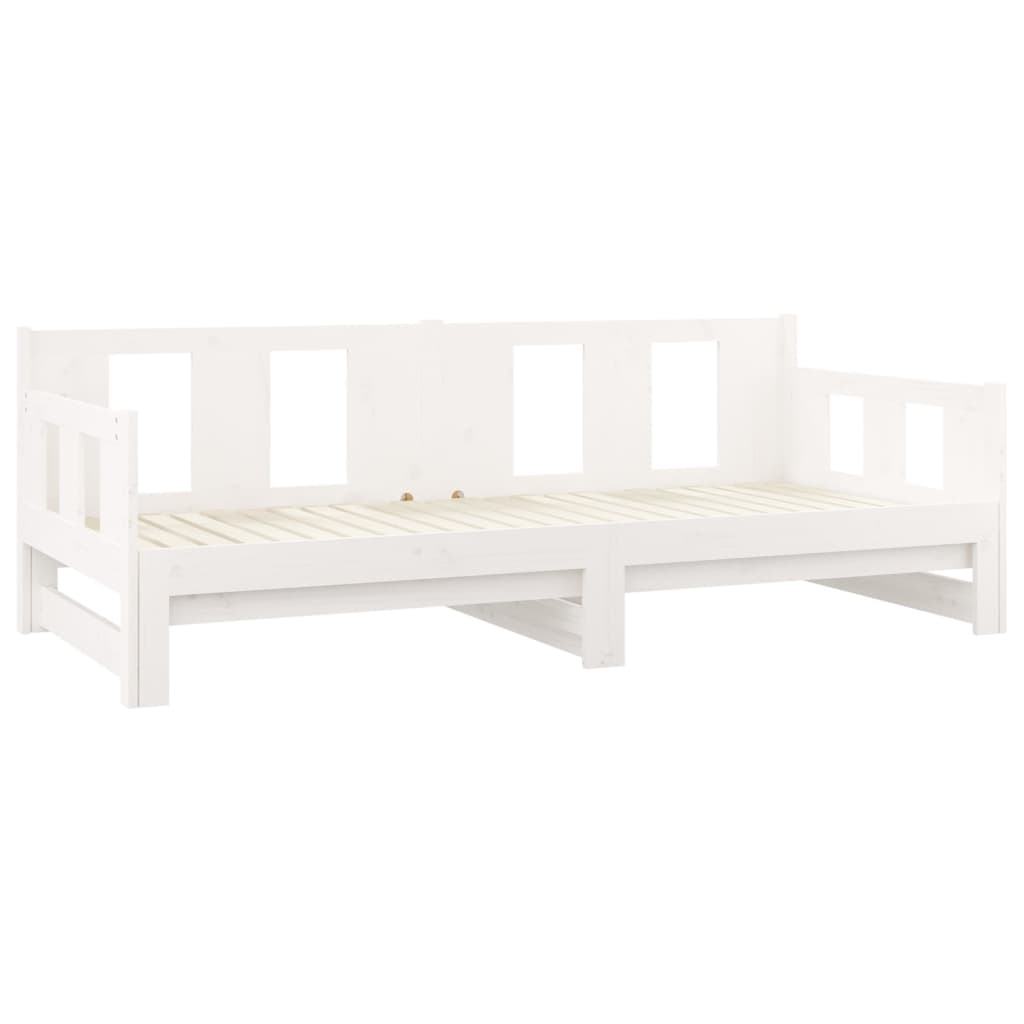 vidaXL Sofá cama extraíble sin colchón blanco 2x(90x190) cm