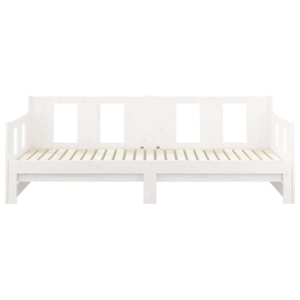 vidaXL Sofá cama extraíble sin colchón blanco 2x(90x190) cm