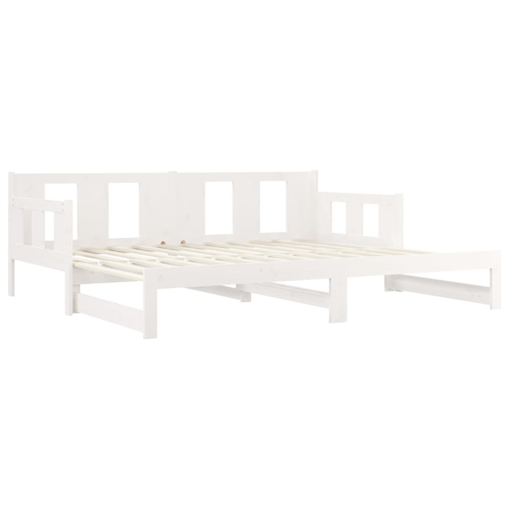 vidaXL Sofá cama extraíble sin colchón blanco 2x(90x190) cm