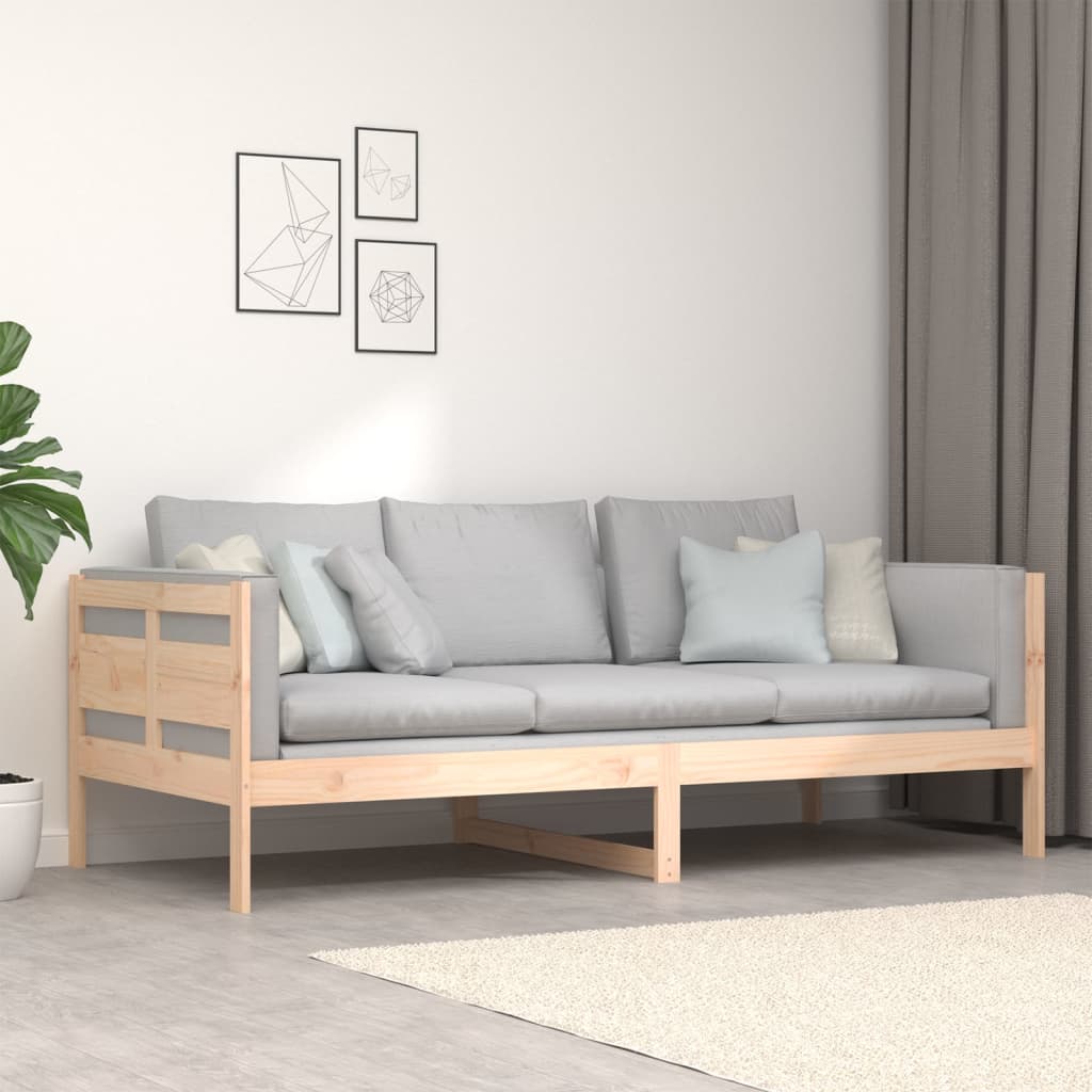 vidaXL Sofá cama sin colchón madera maciza de pino 90x200 cm