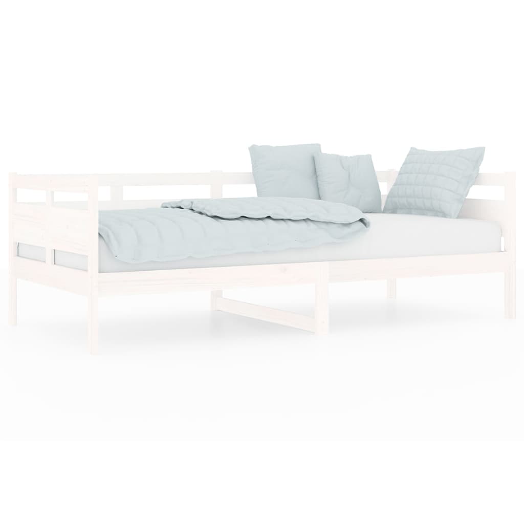 vidaXL Sofá cama sin colchón madera maciza de pino blanco 90x200 cm