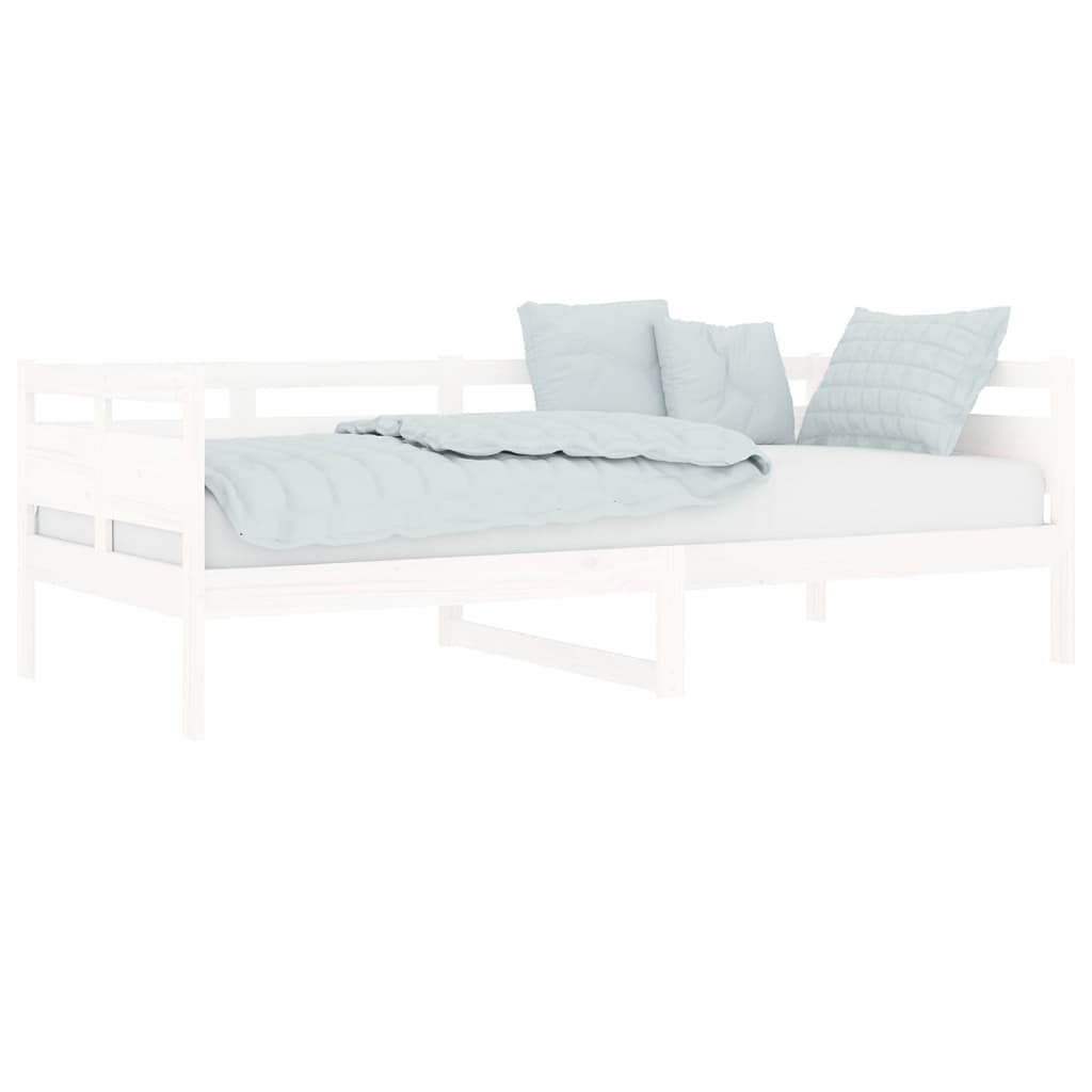 vidaXL Sofá cama sin colchón madera maciza de pino blanco 90x200 cm