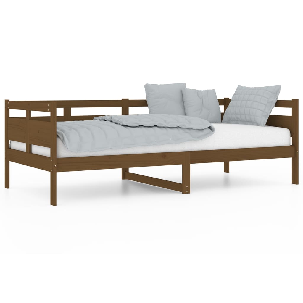 vidaXL Sofá cama sin colchón madera maciza pino marrón miel 90x200 cm