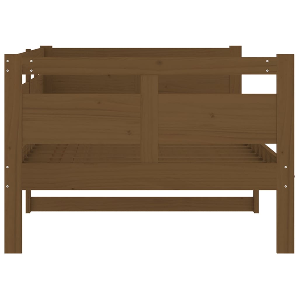 vidaXL Sofá cama sin colchón madera maciza pino marrón miel 90x200 cm