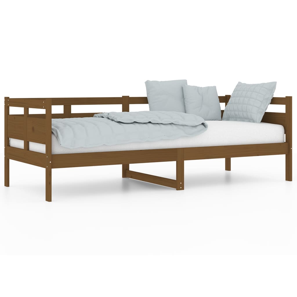 vidaXL Sofá cama madera maciza de pino marrón miel 80x200 cm