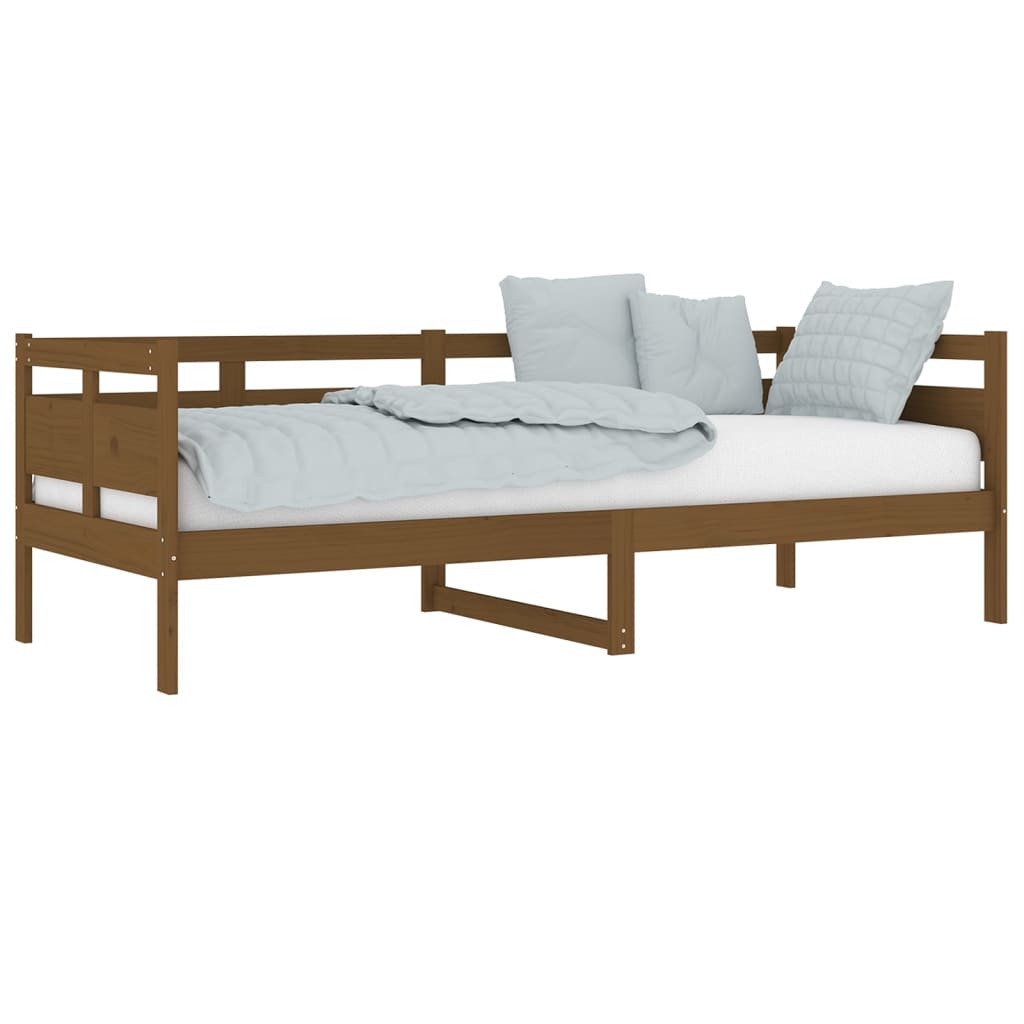 vidaXL Sofá cama madera maciza de pino marrón miel 80x200 cm