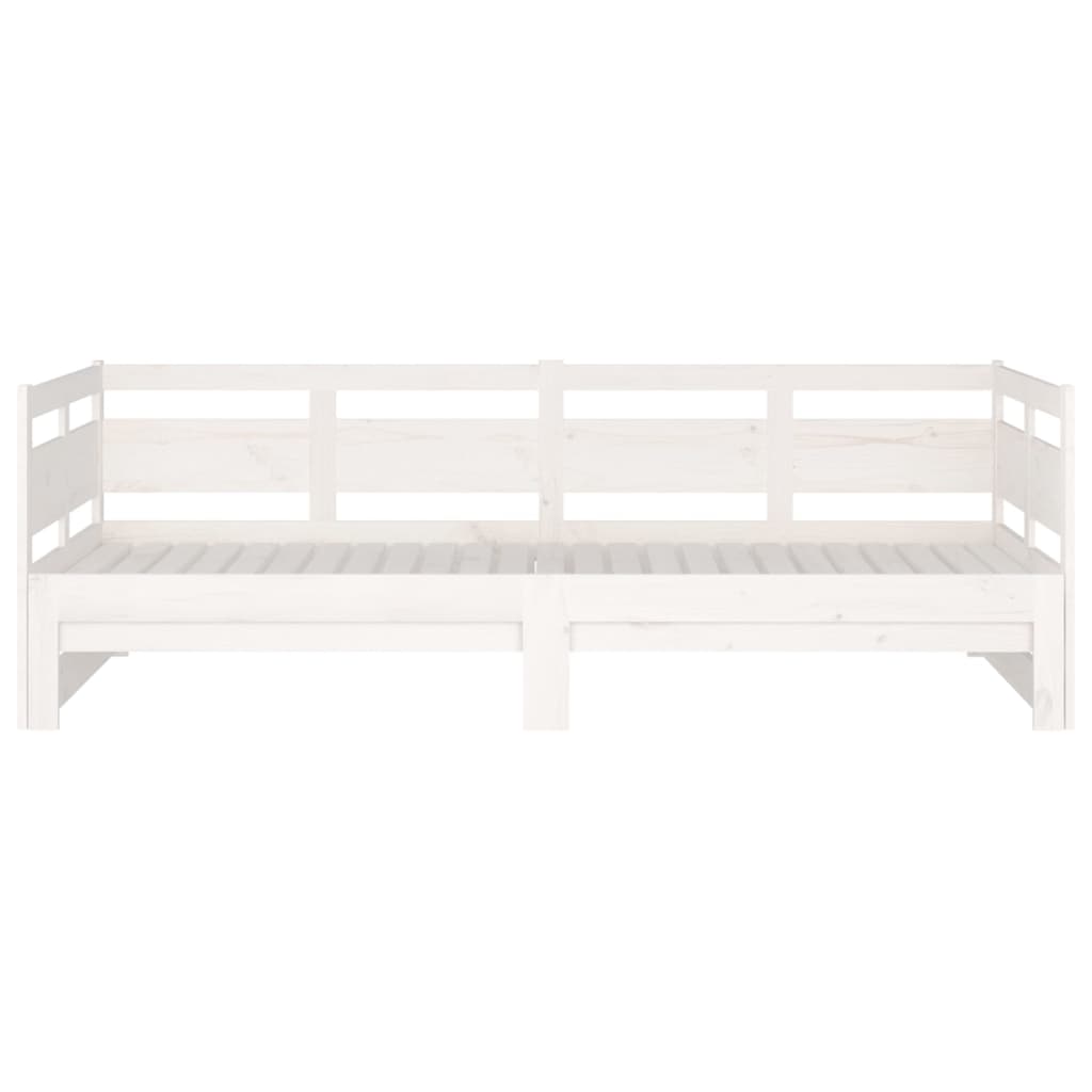 vidaXL Sofá cama extraíble sin colchón blanco 2x(90x200) cm