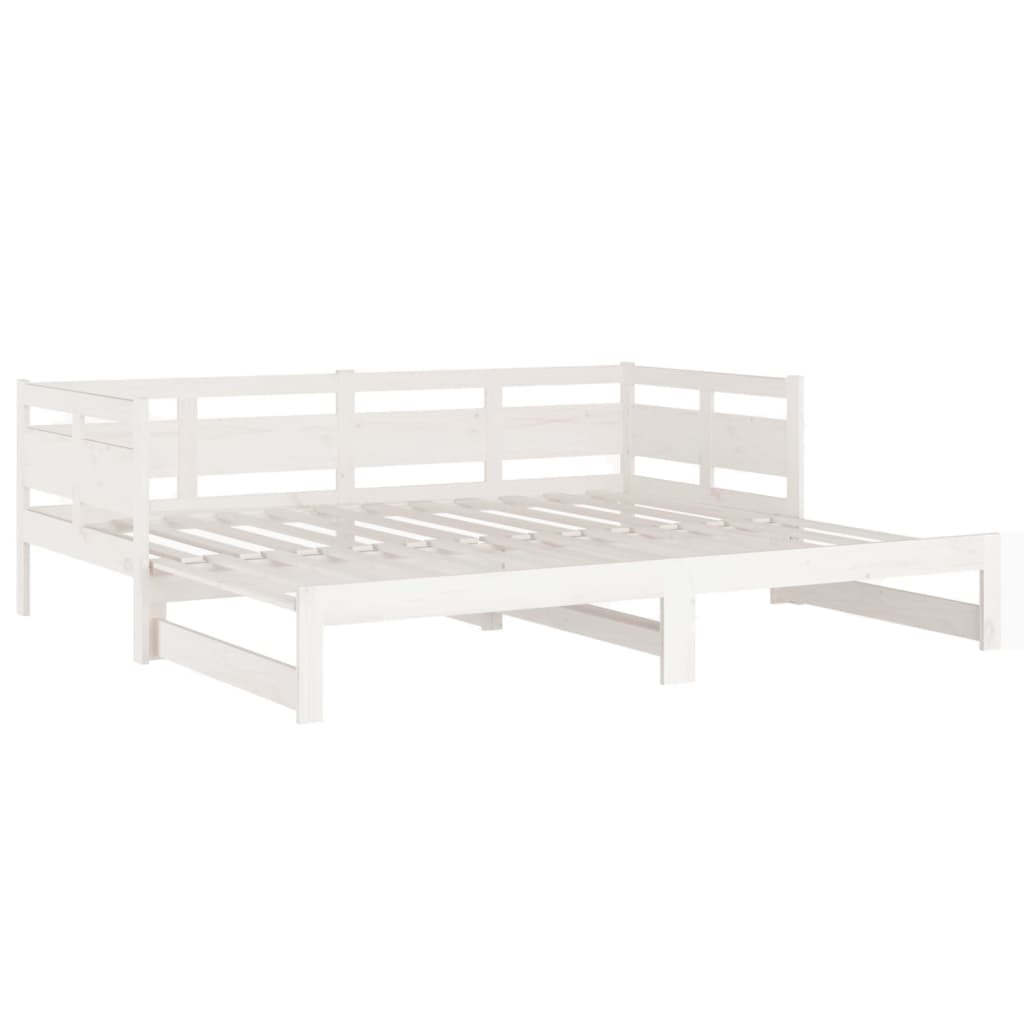 vidaXL Sofá cama extraíble sin colchón blanco 2x(90x200) cm