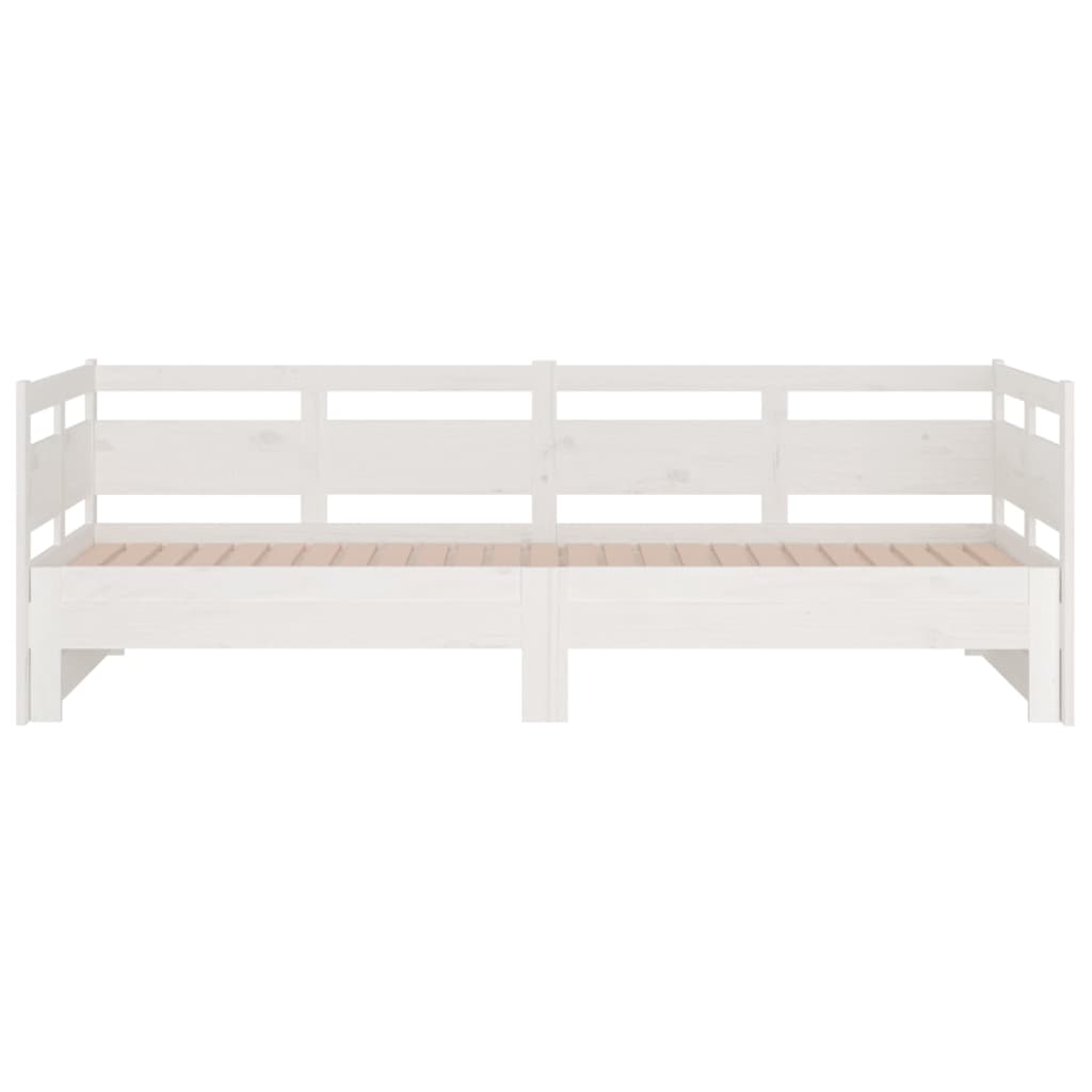 vidaXL Sofá cama extraíble sin colchón blanco 2x(90x190) cm