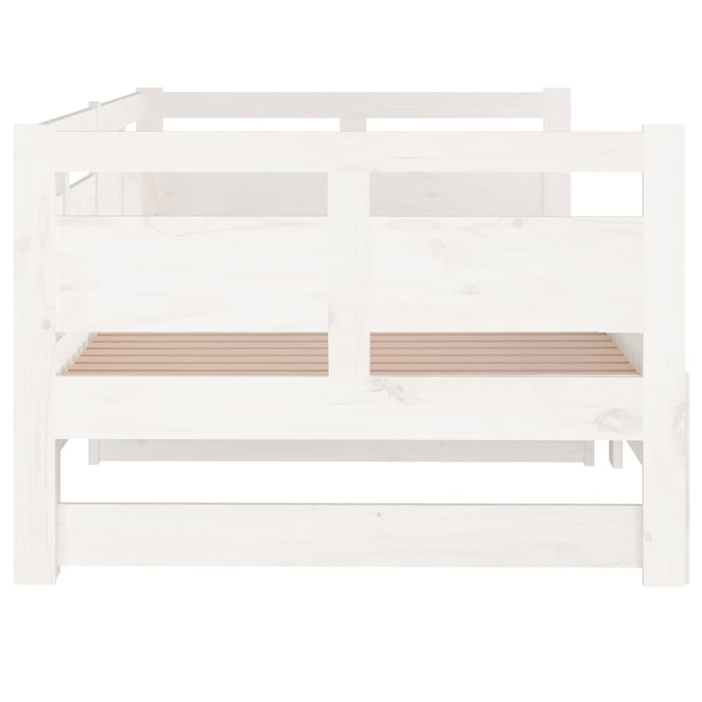 vidaXL Sofá cama extraíble sin colchón blanco 2x(90x190) cm