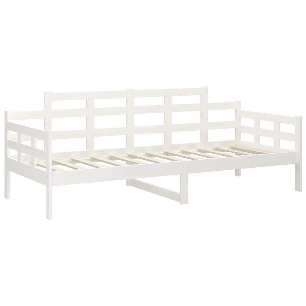 vidaXL Sofá cama sin colchón madera maciza de pino blanco 90x200 cm