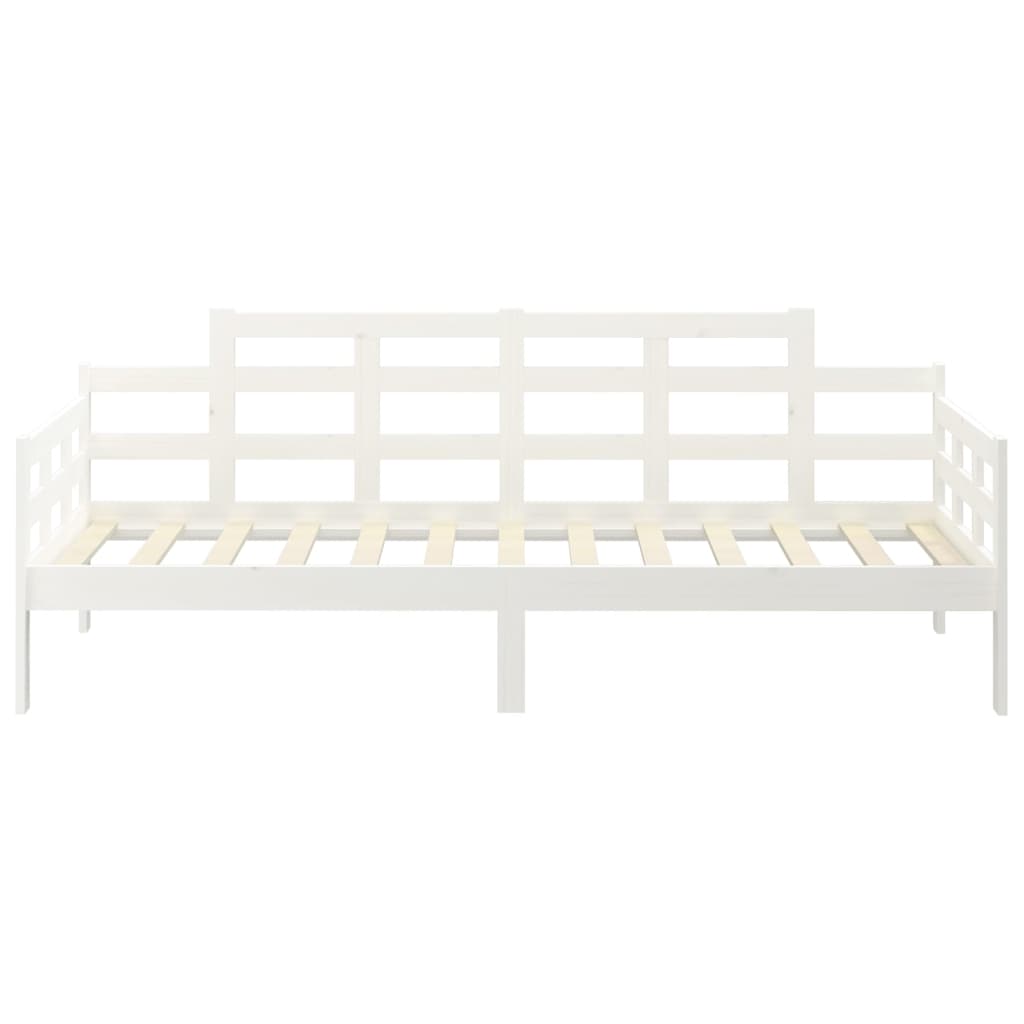 vidaXL Sofá cama sin colchón madera maciza de pino blanco 90x200 cm