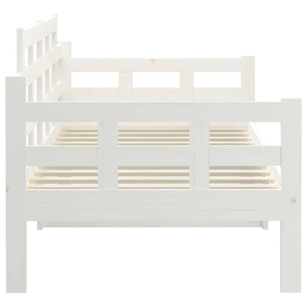 vidaXL Sofá cama sin colchón madera maciza de pino blanco 90x200 cm