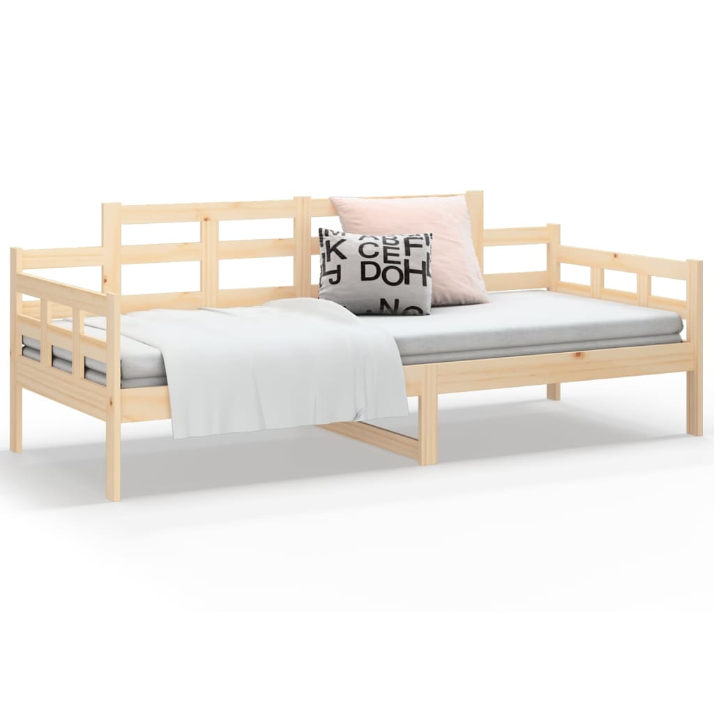 vidaXL Sofá cama madera maciza de pino 90x190 cm