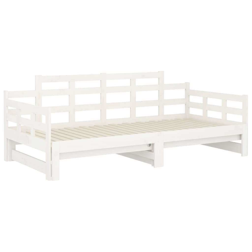 vidaXL Sofá cama extraíble sin colchón blanco 2x(90x190) cm