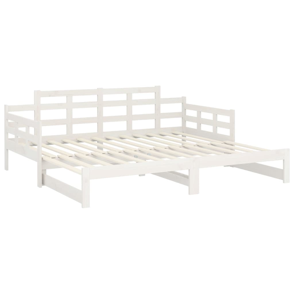 vidaXL Sofá cama extraíble sin colchón blanco 2x(90x190) cm