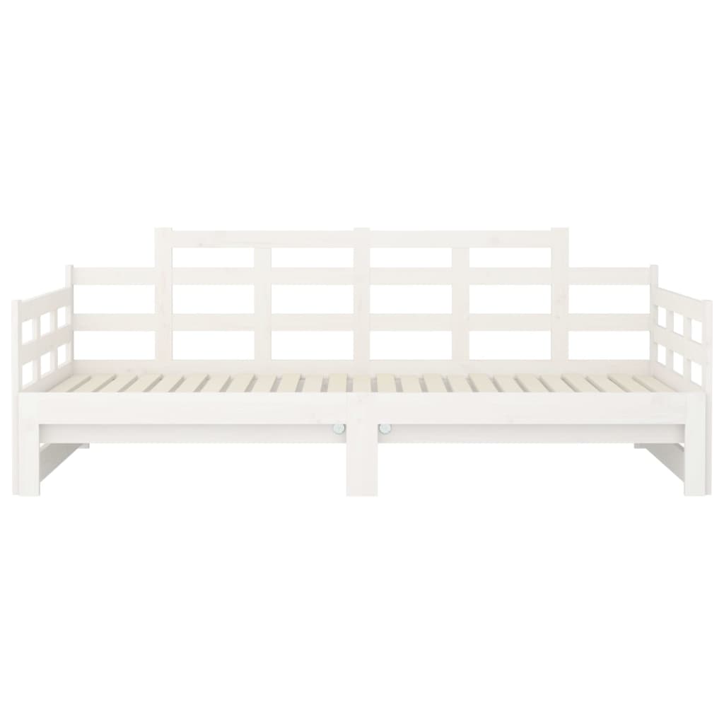 vidaXL Sofá cama extraíble sin colchón blanco 2x(90x190) cm