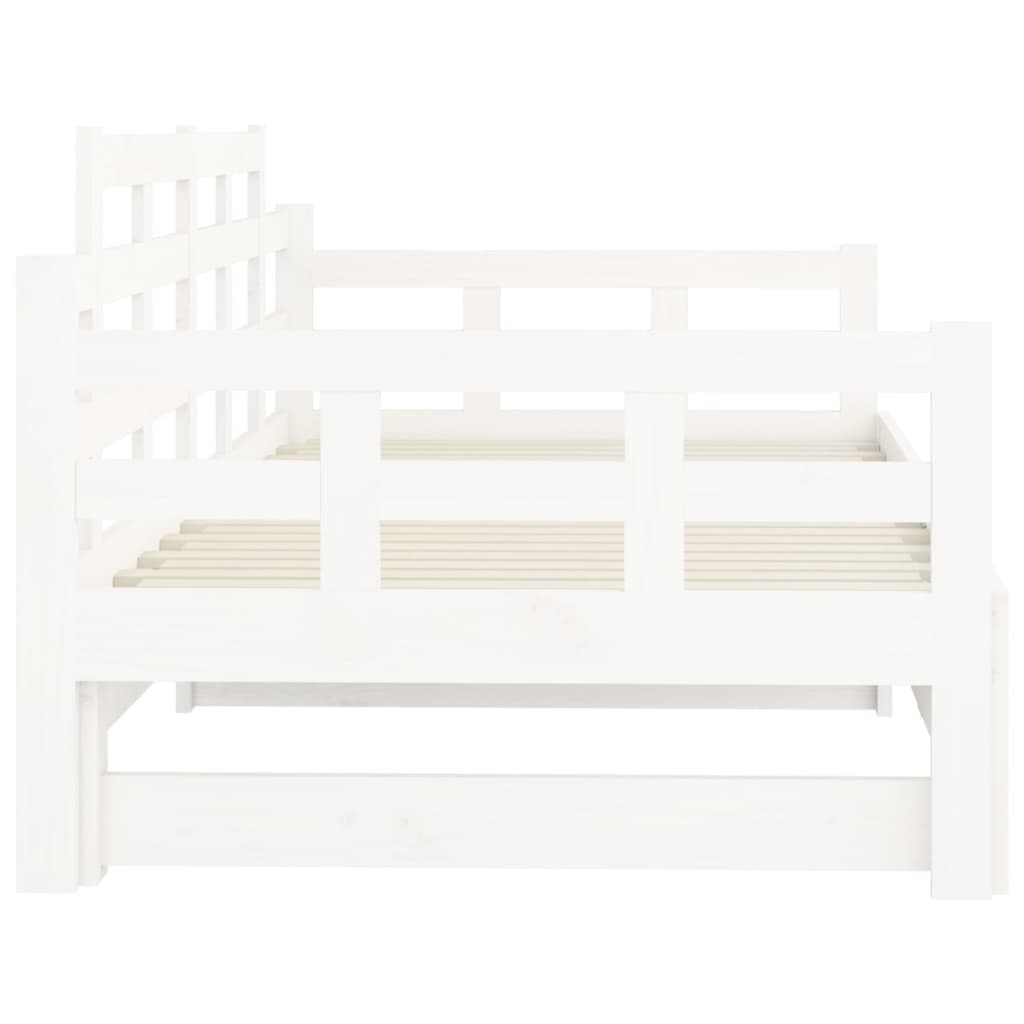 vidaXL Sofá cama extraíble sin colchón blanco 2x(90x190) cm