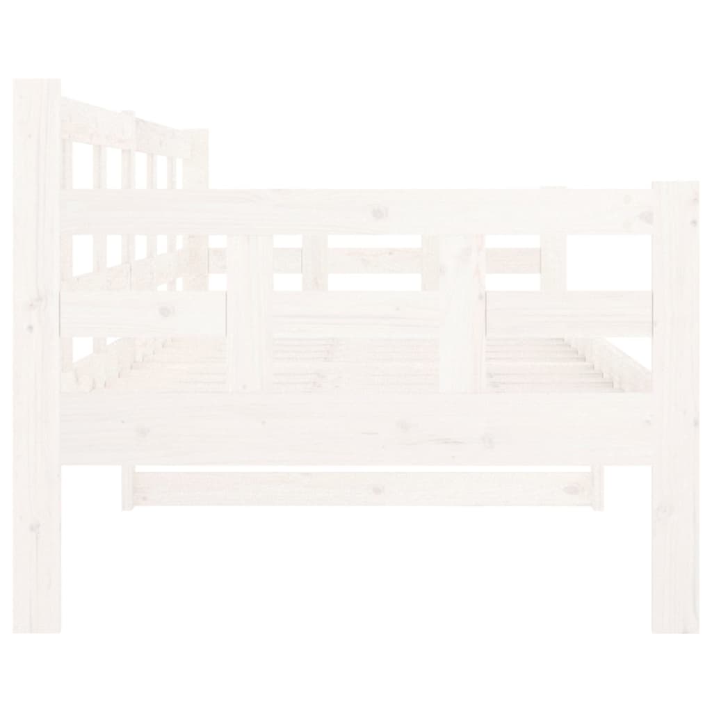 vidaXL Sofá cama madera maciza de pino blanco 80x200 cm