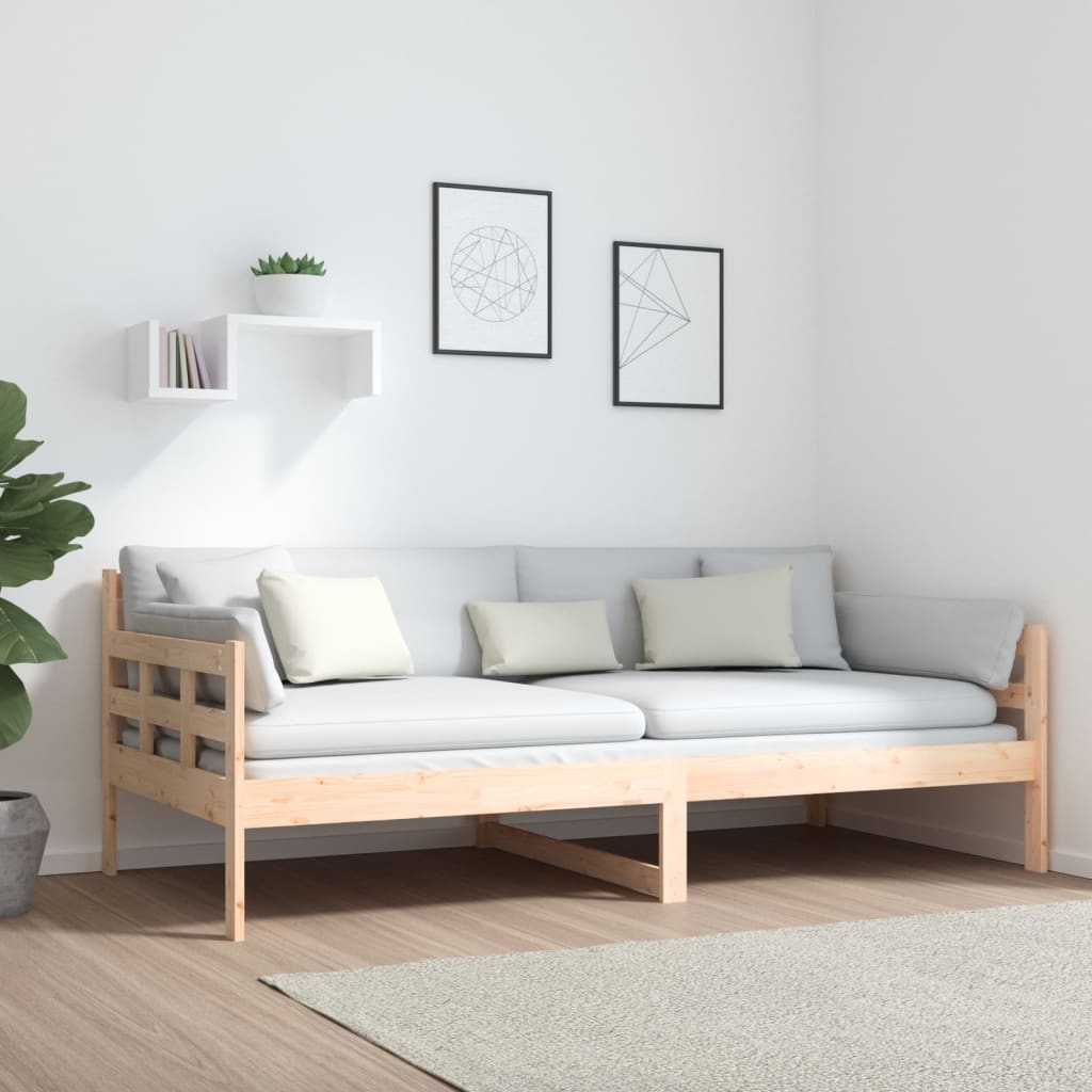 vidaXL Sofá cama madera maciza de pino 90x190 cm