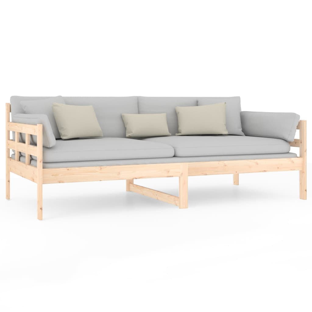 vidaXL Sofá cama madera maciza de pino 90x190 cm