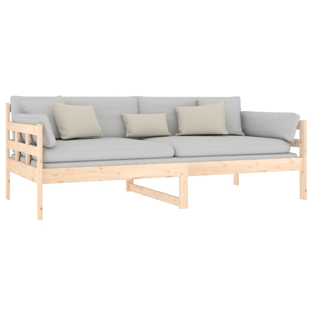 vidaXL Sofá cama madera maciza de pino 90x190 cm