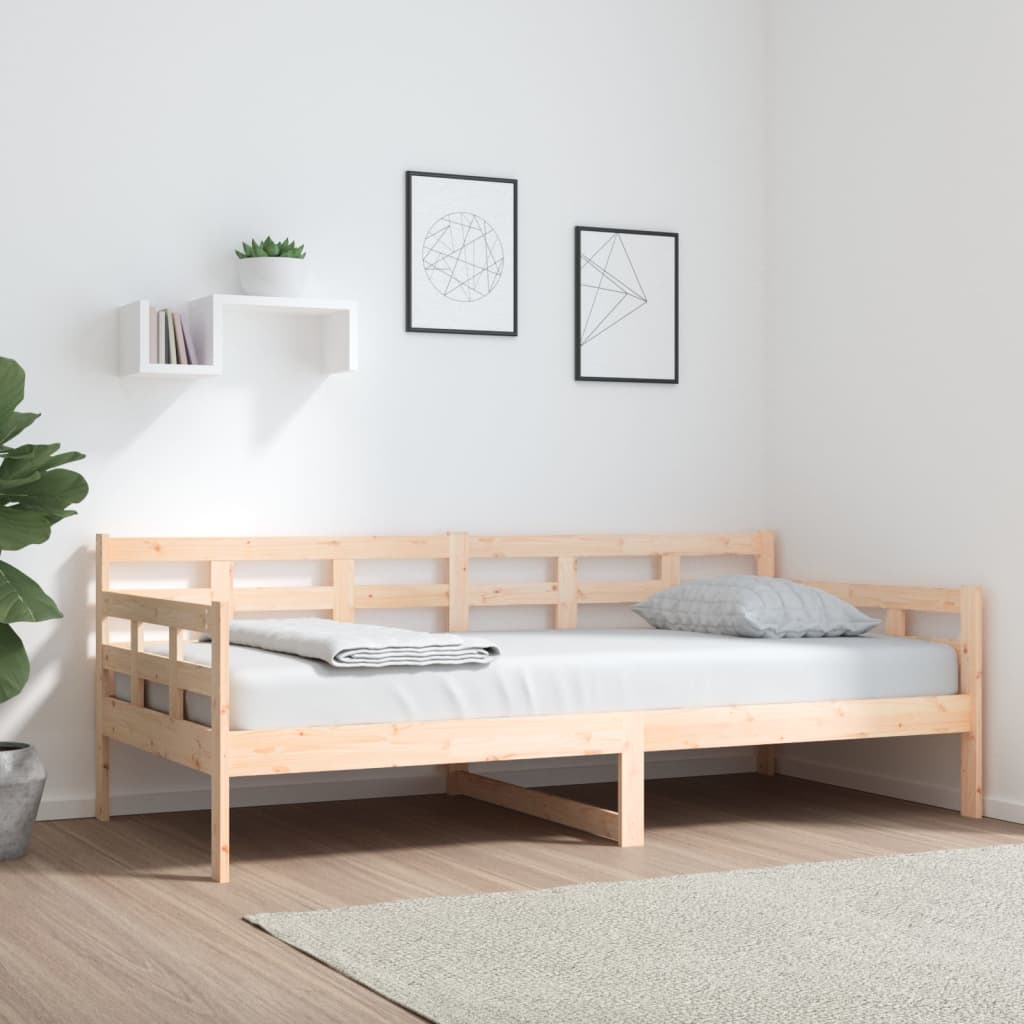 vidaXL Sofá cama madera maciza de pino 90x190 cm