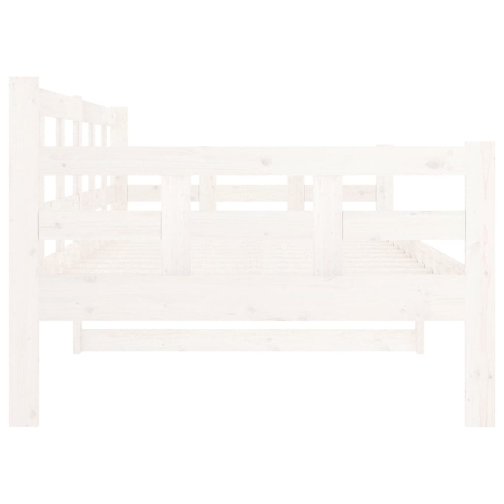 vidaXL Sofá cama madera maciza de pino blanco 90x190 cm