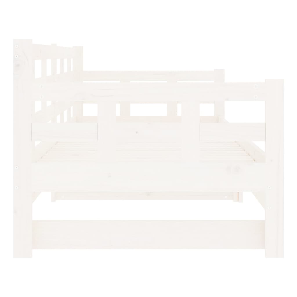 vidaXL Sofá cama extraíble sin colchón blanco 2x(90x200) cm