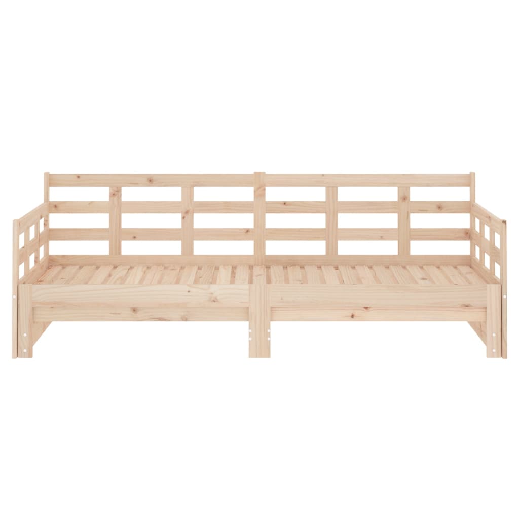 vidaXL Sofá cama extraíble madera maciza de pino 2x(90x190) cm