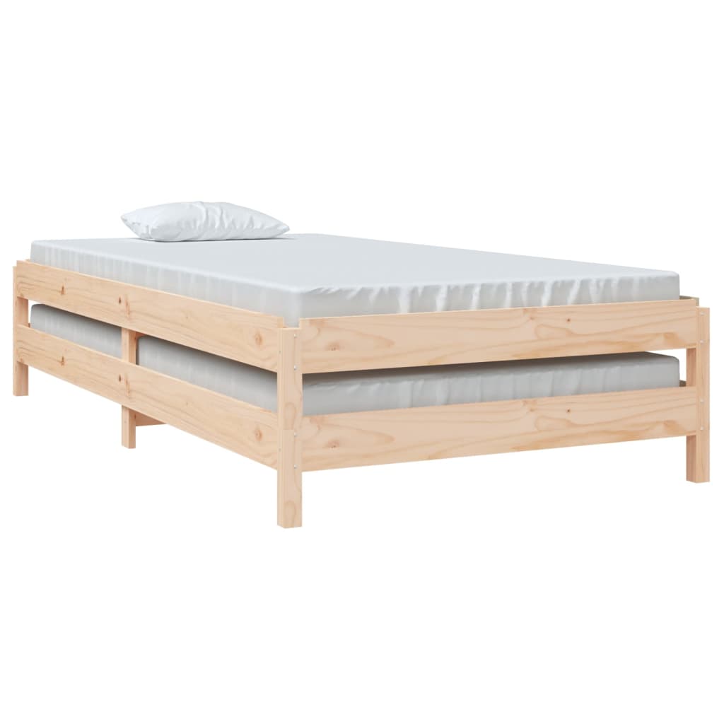 vidaXL Cama apilable de madera pino maciza 100x200 cm