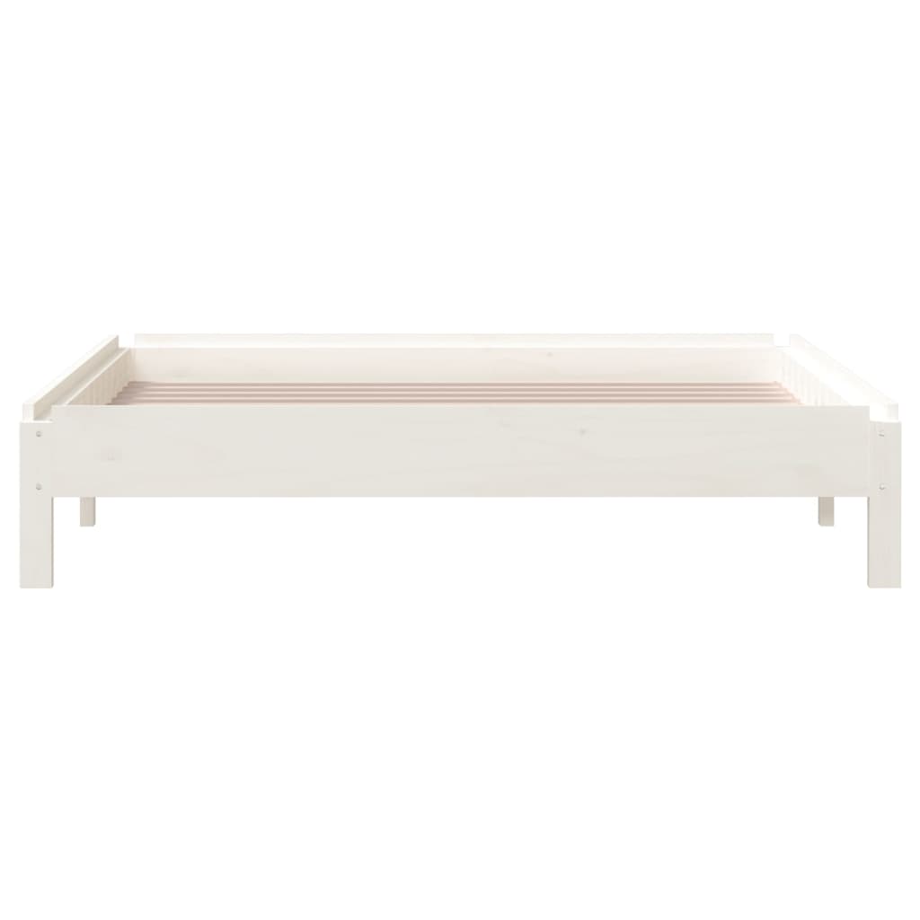 vidaXL Cama apilable de madera pino maciza blanco 90x200 cm