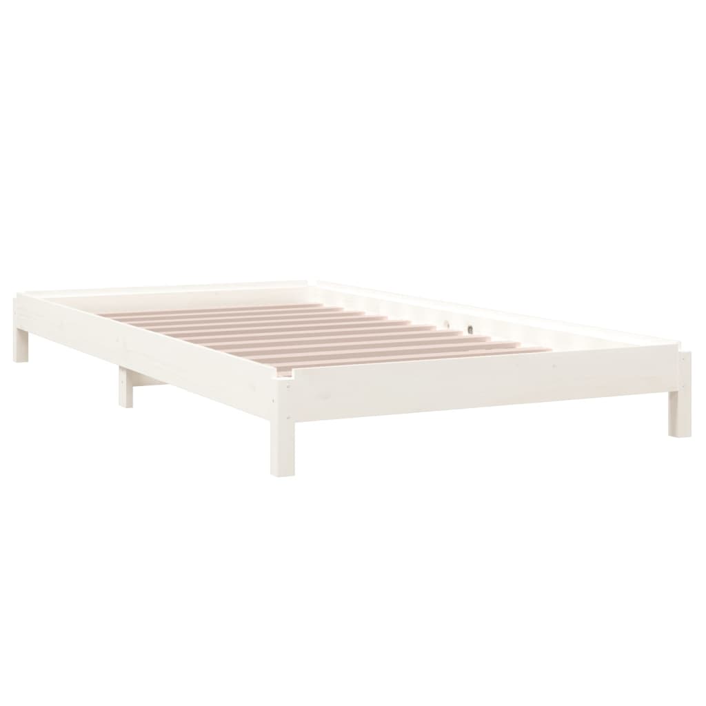 vidaXL Cama apilable de madera pino maciza blanco 80x200 cm