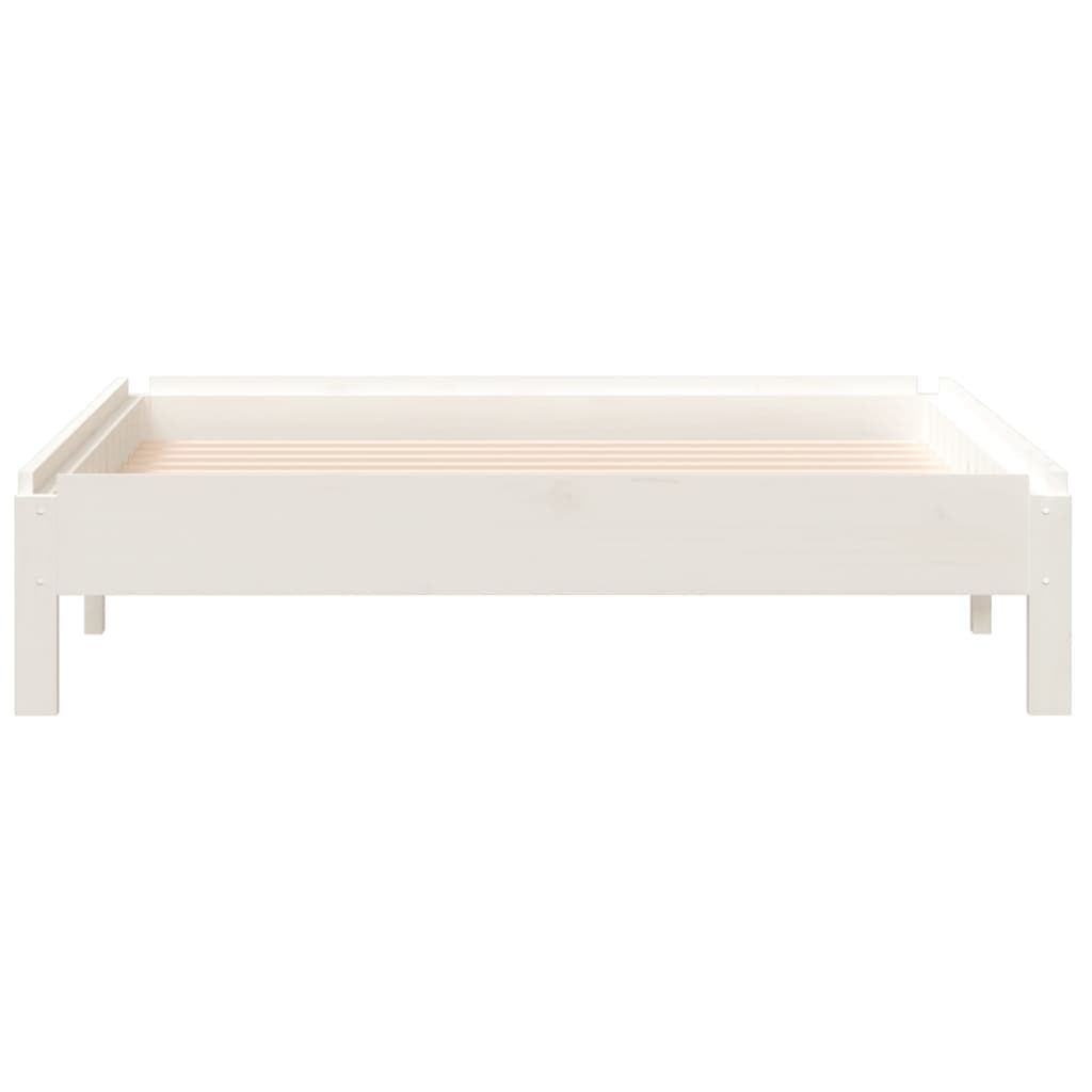 vidaXL Cama apilable de madera pino maciza blanco 90x190 cm