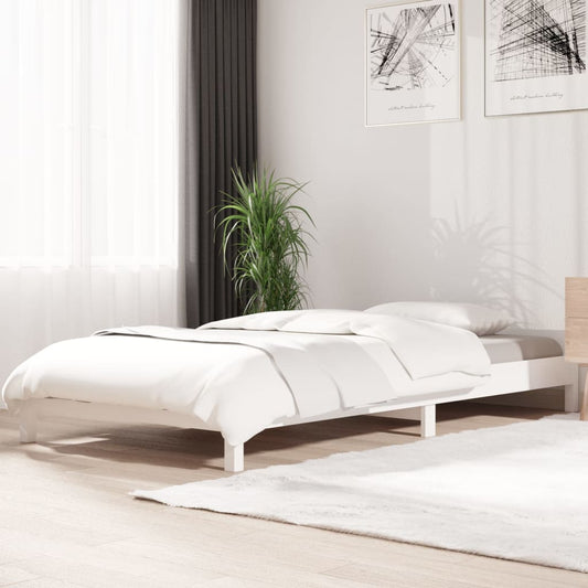 vidaXL Cama apilable de madera pino maciza blanco 90x190 cm