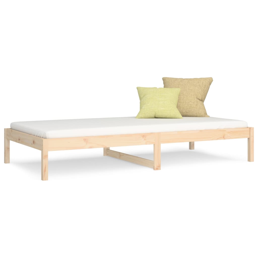 vidaXL Sofá cama sin colchón madera maciza de pino 90x200 cm