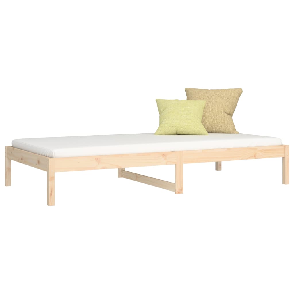 vidaXL Sofá cama sin colchón madera maciza de pino 90x200 cm