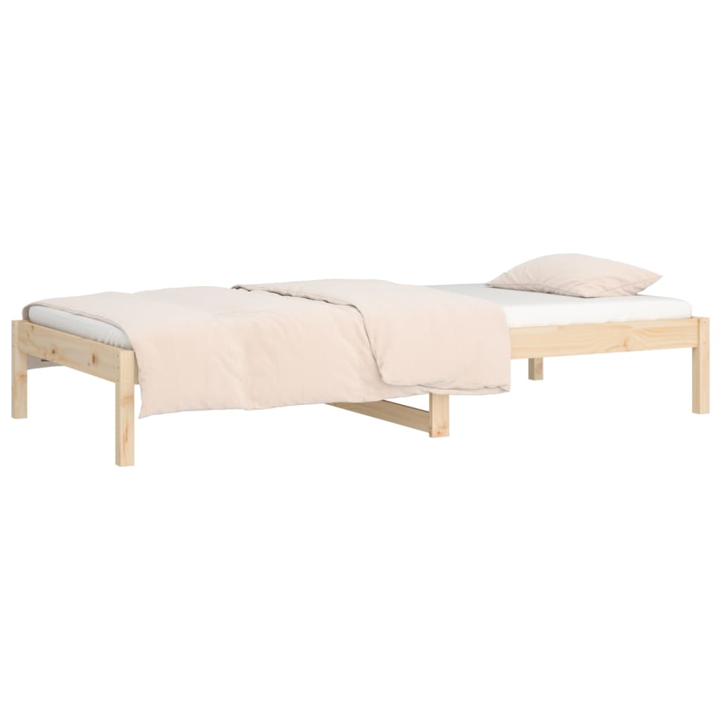 vidaXL Sofá cama sin colchón madera maciza de pino 90x200 cm