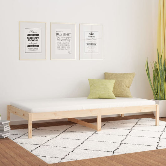 vidaXL Sofá cama sin colchón madera maciza de pino 90x200 cm