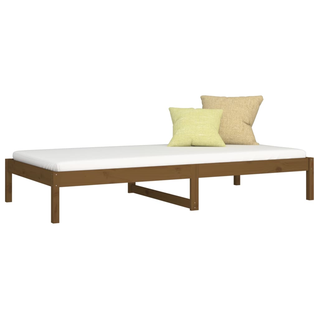 vidaXL Sofá cama sin colchón madera maciza pino marrón miel 90x190 cm