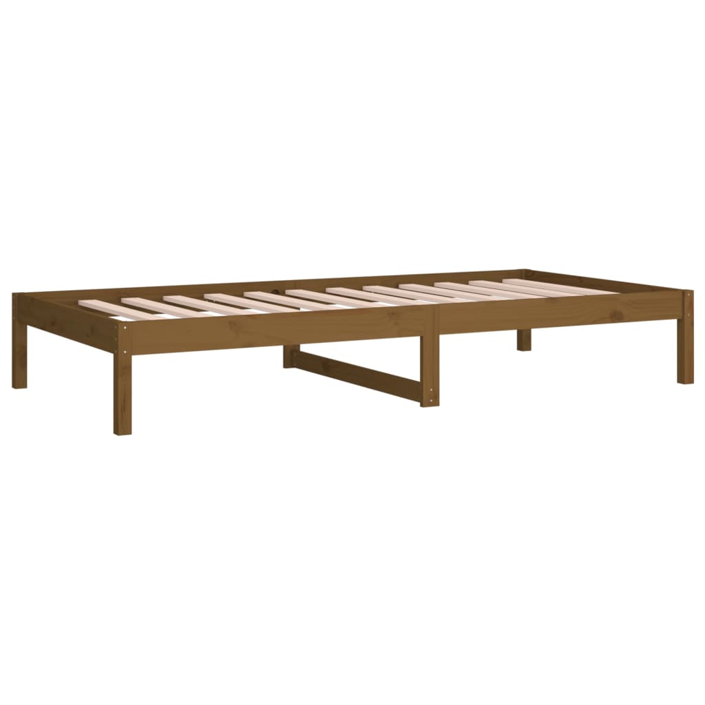 vidaXL Sofá cama sin colchón madera maciza pino marrón miel 90x190 cm