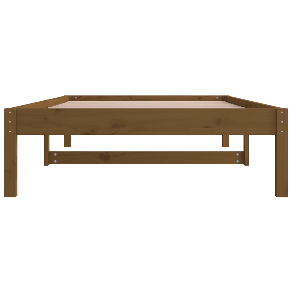 vidaXL Sofá cama sin colchón madera maciza pino marrón miel 90x190 cm