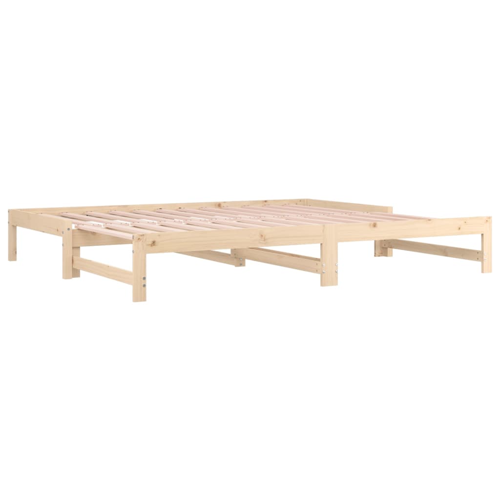 vidaXL Sofá cama extraíble madera maciza de pino 2x(90x200) cm