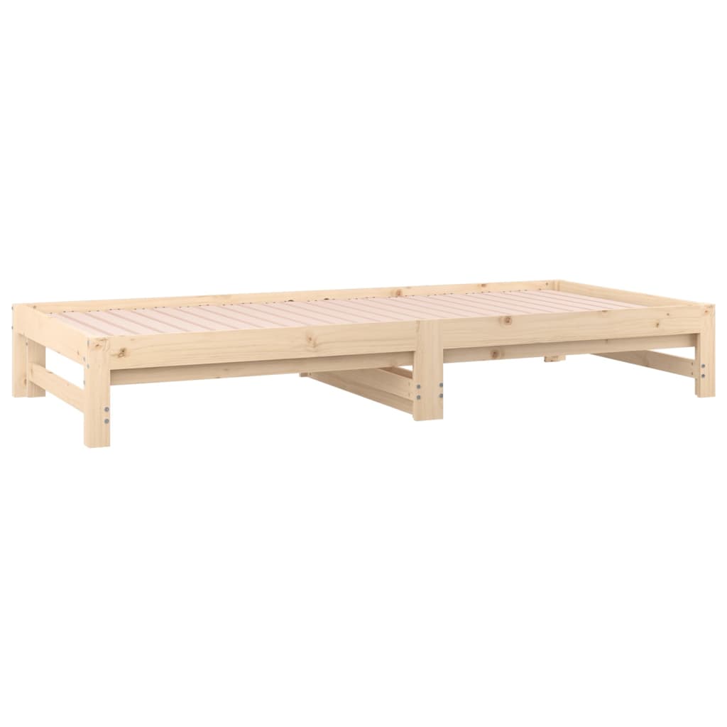 vidaXL Sofá cama extraíble madera maciza de pino 2x(90x200) cm