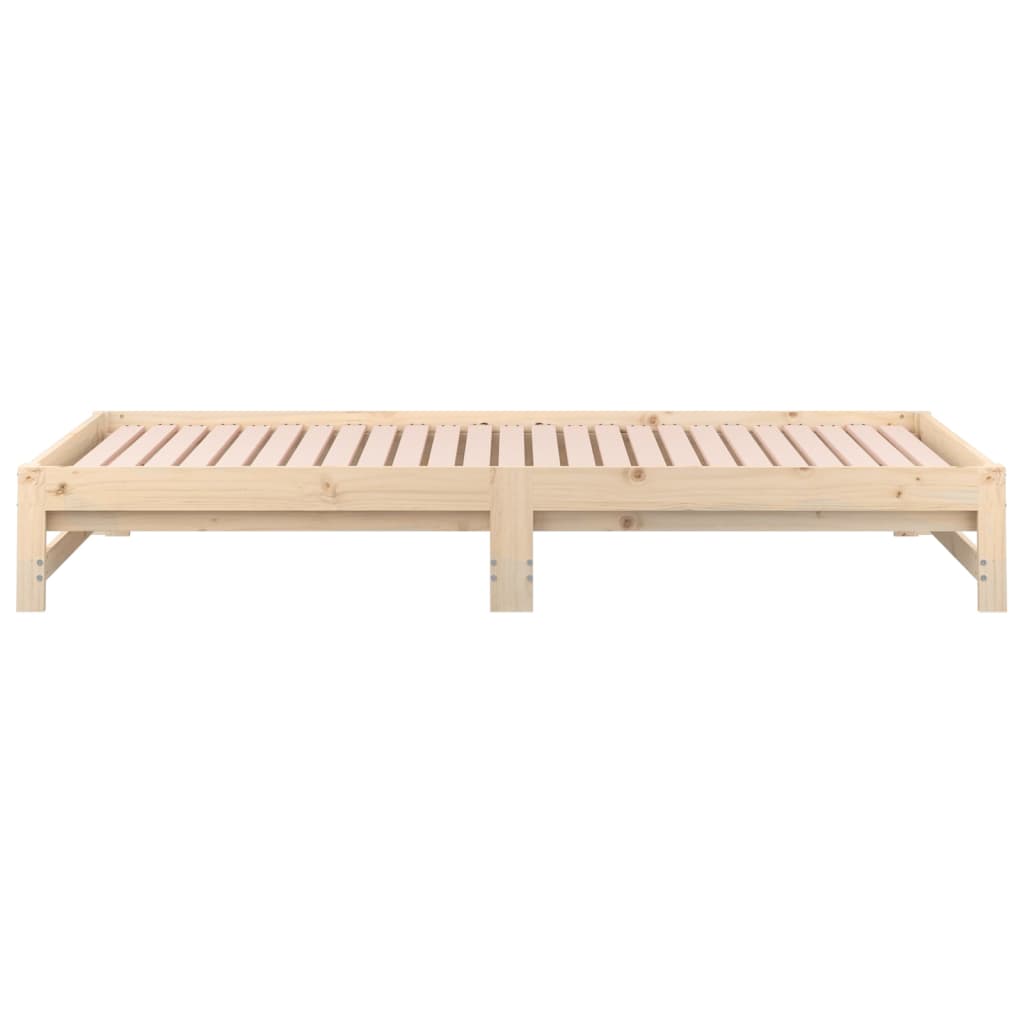 vidaXL Sofá cama extraíble madera maciza de pino 2x(90x200) cm