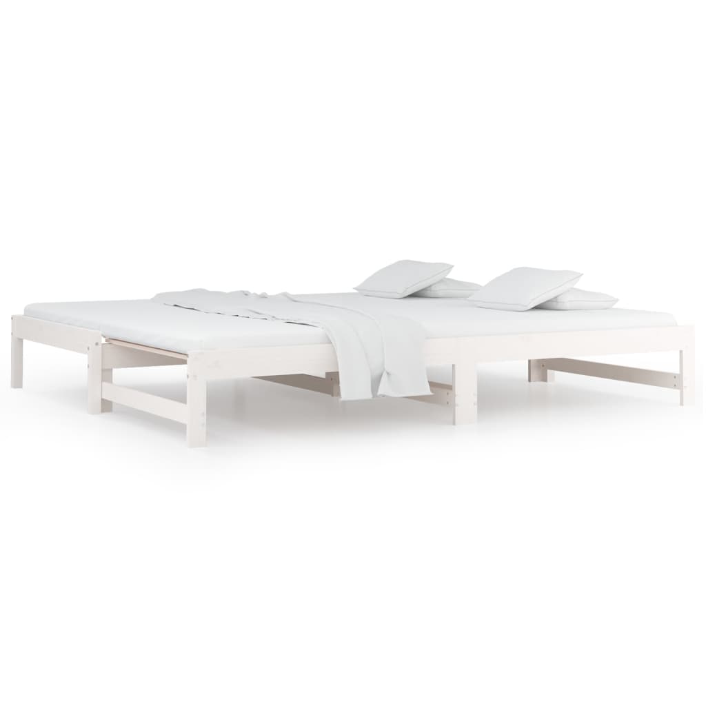 vidaXL Sofá cama extraíble sin colchón blanco 2x(90x200) cm