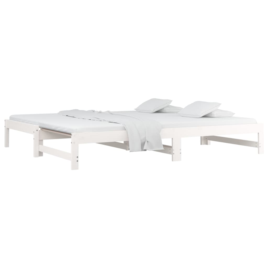 vidaXL Sofá cama extraíble sin colchón blanco 2x(90x200) cm