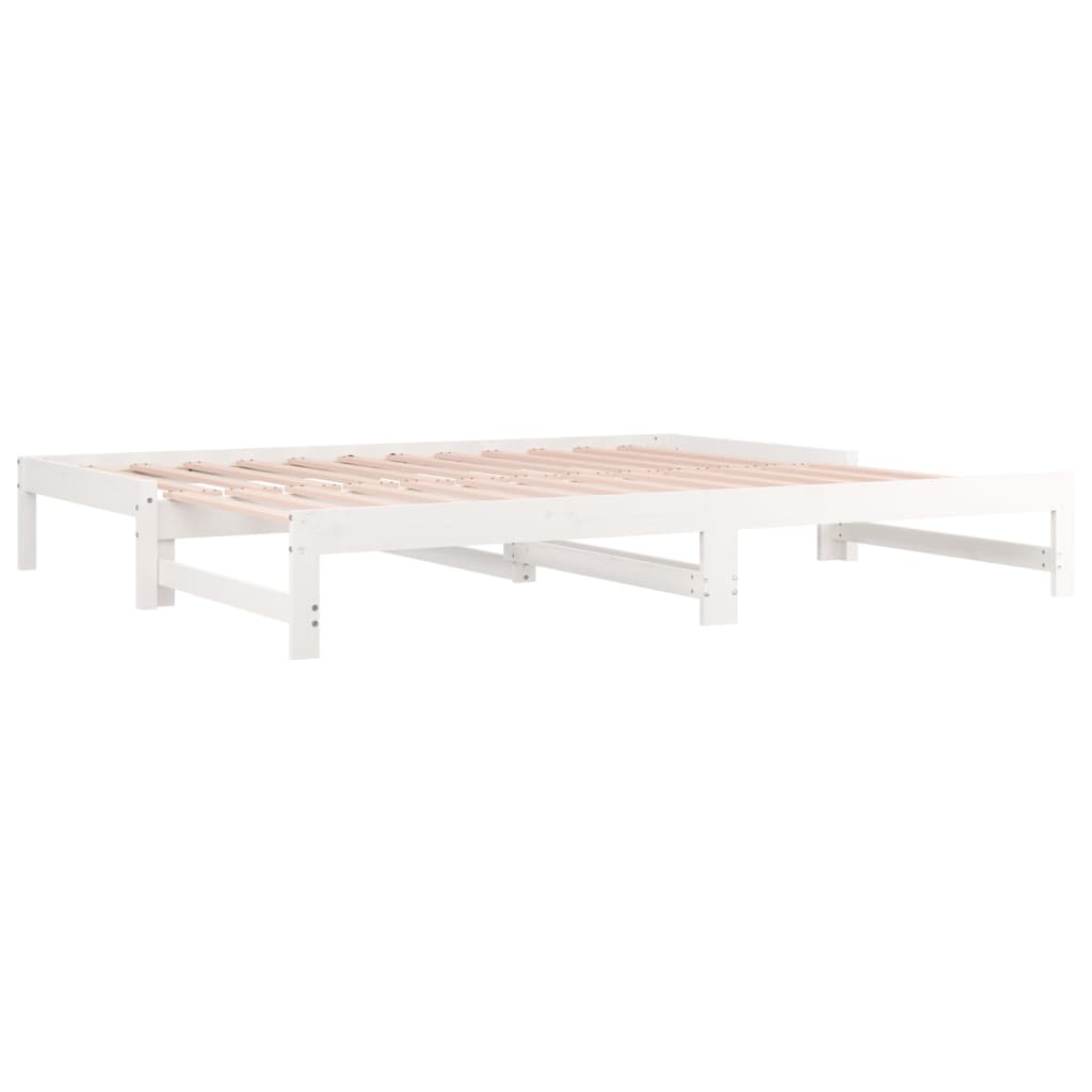 vidaXL Sofá cama extraíble sin colchón blanco 2x(90x200) cm