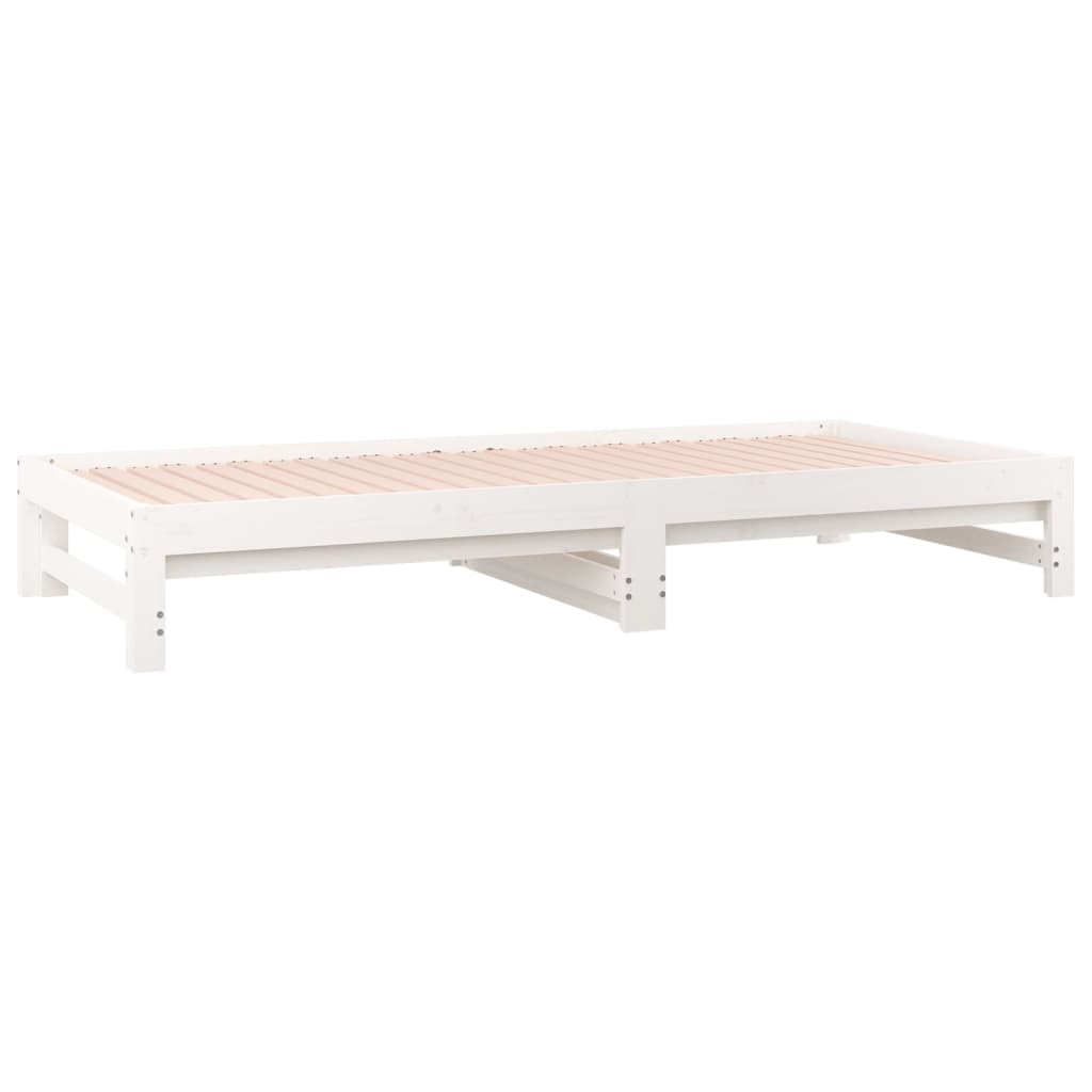 vidaXL Sofá cama extraíble sin colchón blanco 2x(90x200) cm